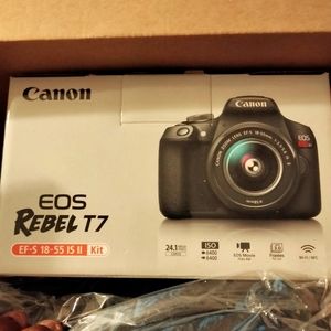 Canon Eos Rebel T7 Digital SLR Camera, Lens, Photo Printer, Tripod.. Black..